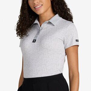 NWT Bad Birdie ($78) Cosmic Chaos Grey Women's Polo Shirt Size S